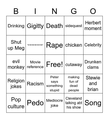COOL KID Bingo Card