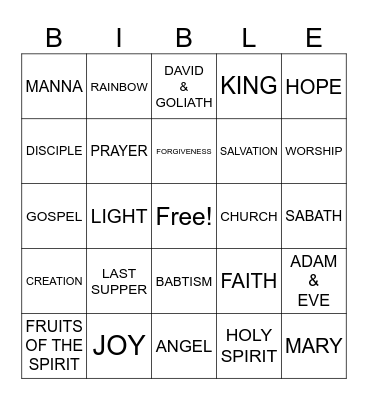 FLOURISH IN FAITH BIBLE BINGO Card