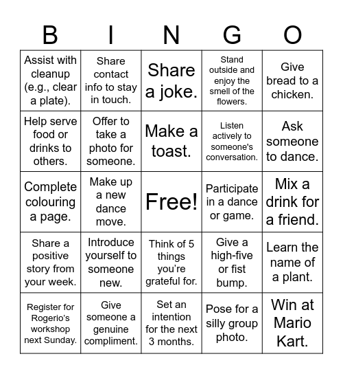 Spring Zouk Festival Bingo Card