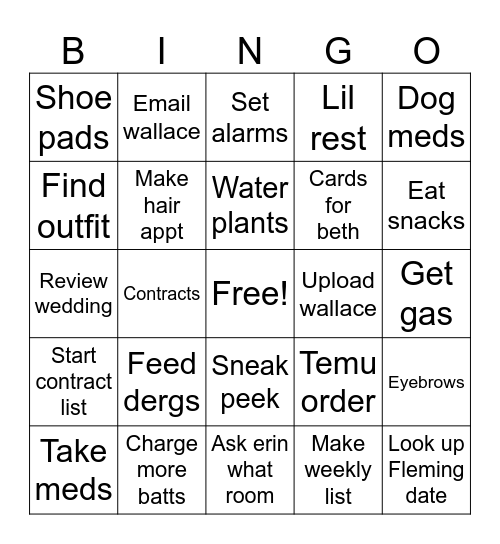Bfrewed Bingo Card