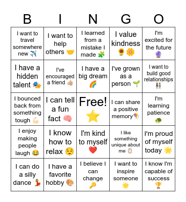 Identify Beyond the Past Bingo Card