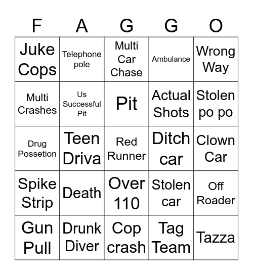 Untitled faggo Bingo Card