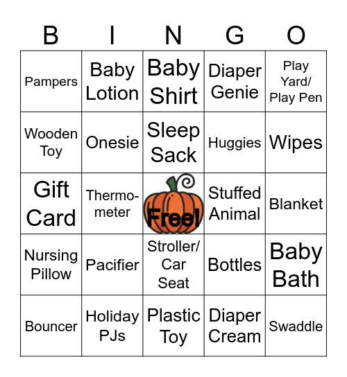 Peter's Baby Shower Bingo! Bingo Card
