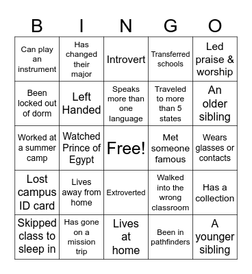 Houston ACF Bingo Card