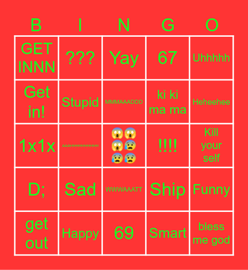 Forsake Bingo Card