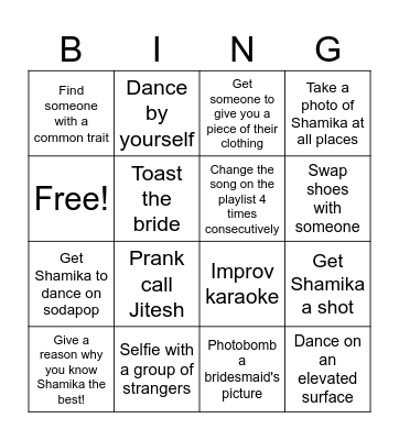 Shamika's Bach Bingo Card