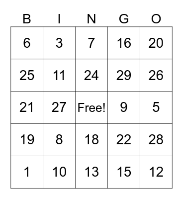 Grade 3 Icebreaker Bingo Card