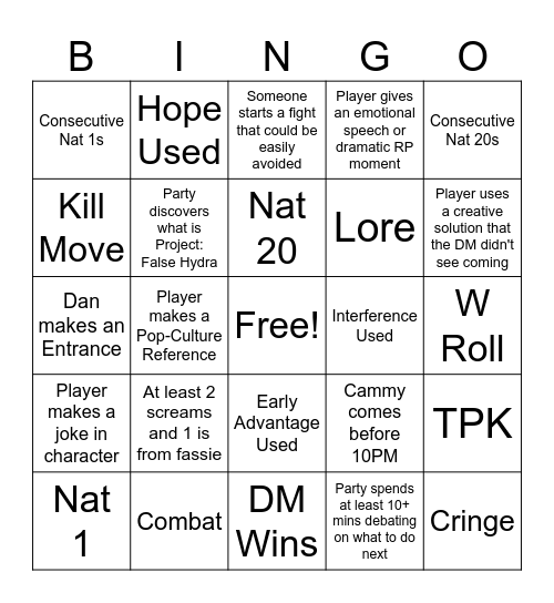 Bingo #17 Bingo Card