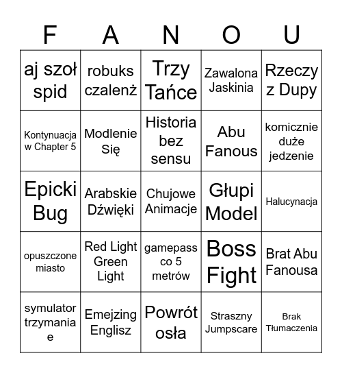 Abu Fanous Chapter 4 Bingo Card