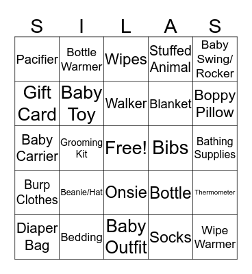 SILAS BINGO Card