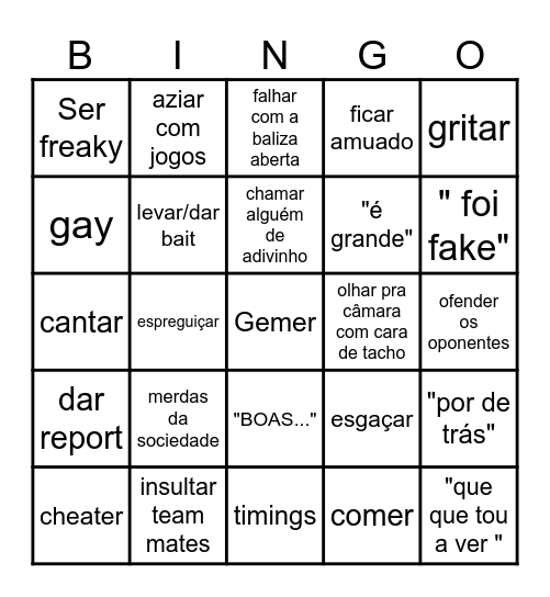Bingo ImDiogoz Bingo Card