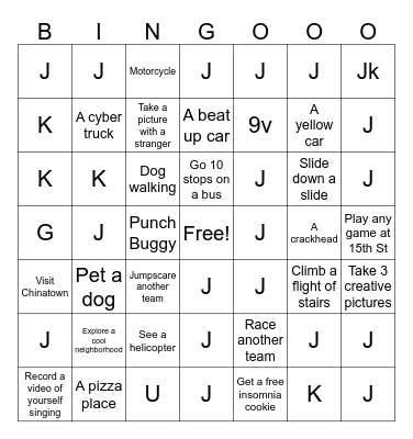 Bingo Extra Bingo Card