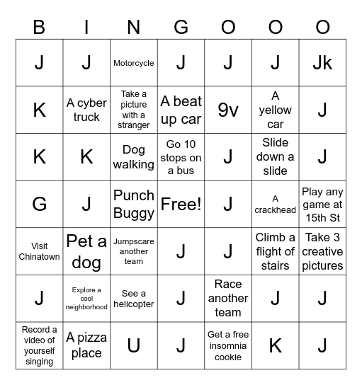 Bingo Extra Bingo Card