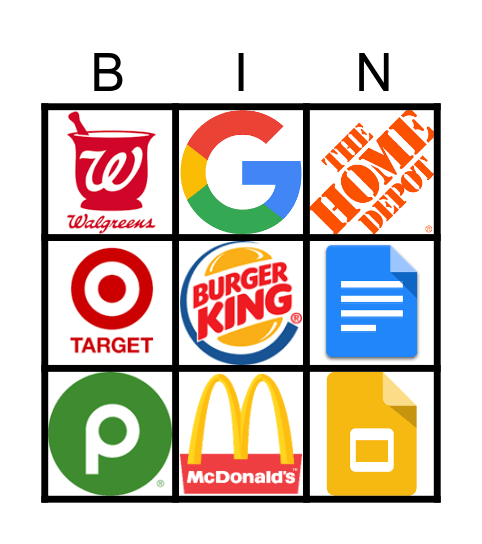 Logos Bingo Card