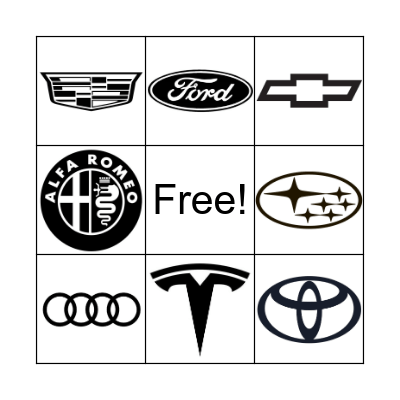 Car Logo Bingo! Bingo Card