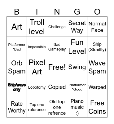 Recemt tab BINGOOOOO Bingo Card