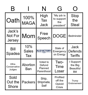 First Gubernatorial Debate Watch Party Bingo Card