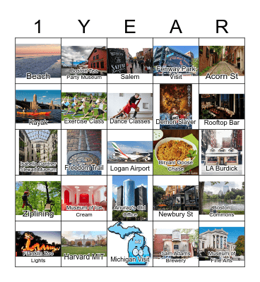 Aniversary Bingo Card