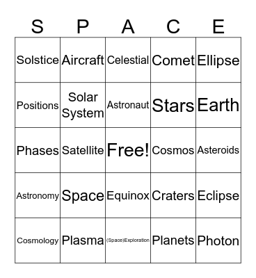 Space-0 Bingo Card