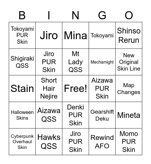 MHUR S13 Trailer Bingo Card