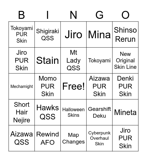 MHUR S13 Trailer Bingo Card
