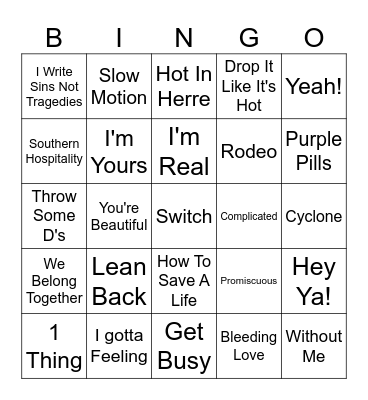 Test Bingo Card