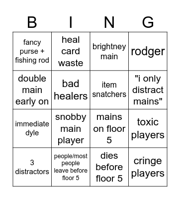 Dandys world public run bingo Card