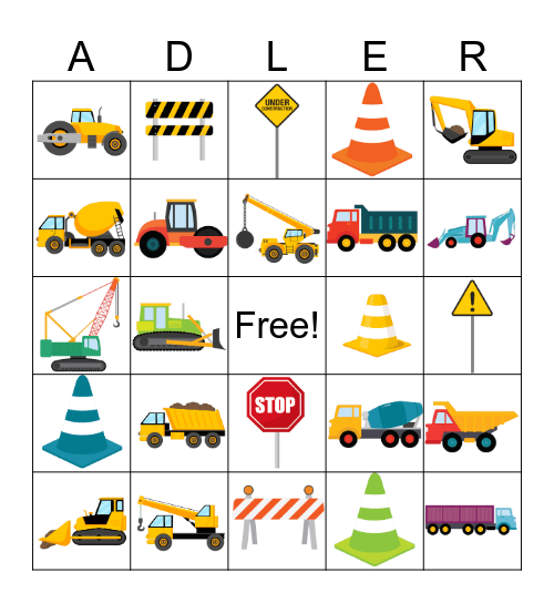 Adler's Birthday Bingo Card