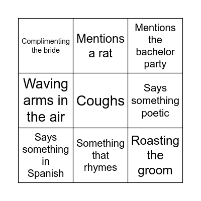 The Get-to-Know-Gerry Speech Bingo Card