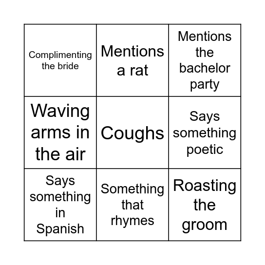 The Get-to-Know-Gerry Speech Bingo Card