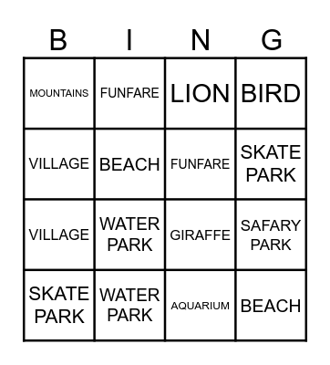 BINGO Card