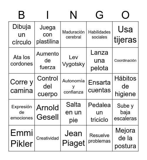 Bingo: El ritmo del crecimiento                ¡Muévete rápido que te ganan! Bingo Card