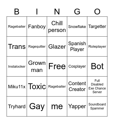 OM Bingo Card