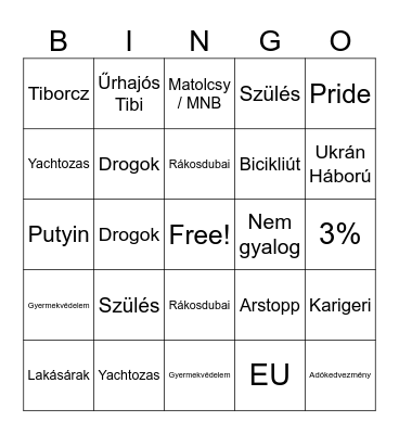 Arc kiállítás Bingo Card