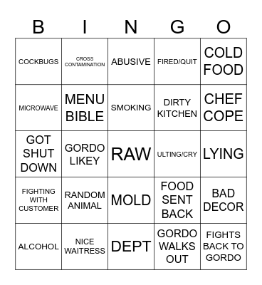 KIKI NIGHTMARE Bingo Card