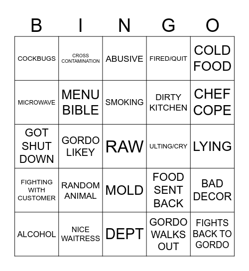 KIKI NIGHTMARE Bingo Card