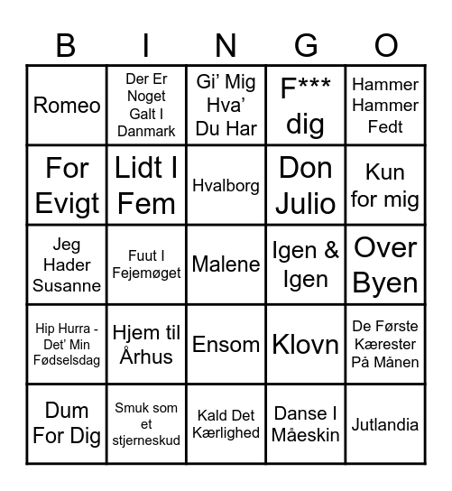 Dansistovan i Sørvági Bingo Card