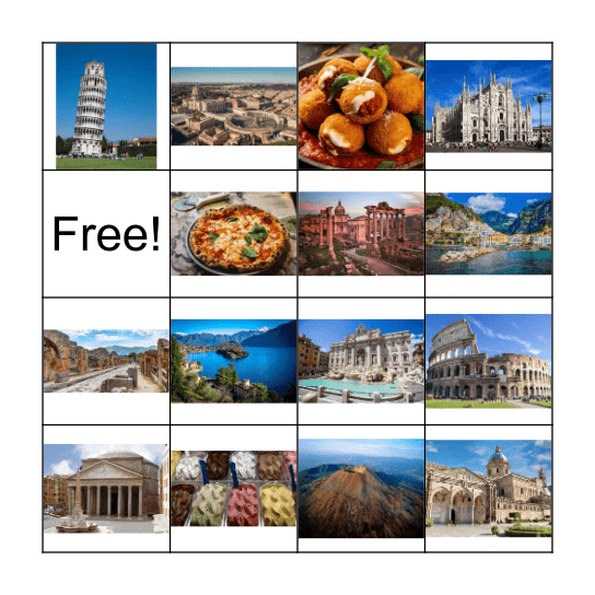ITALY Bingo Card
