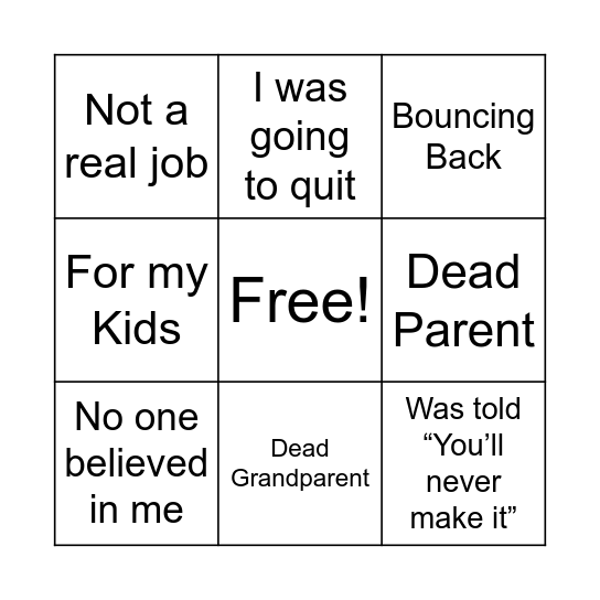 Cooking Show Bingo! Bingo Card