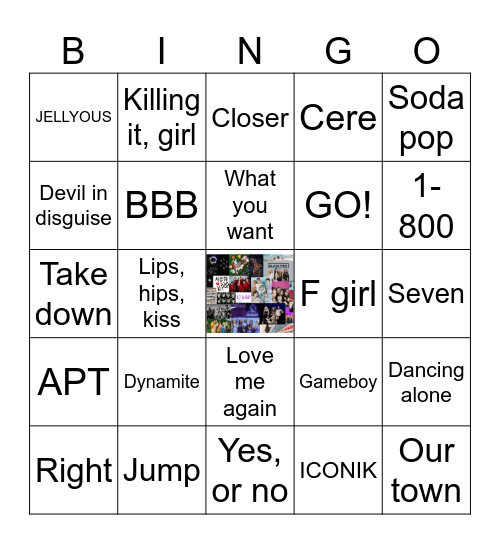 K- Pop Bingo Card