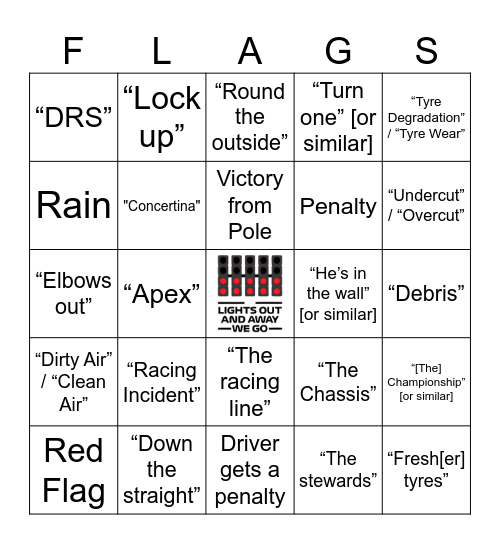 Baku GP 2025 Bingo Card