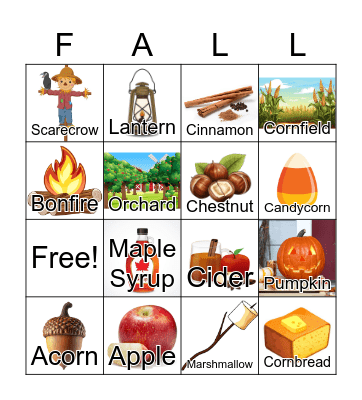 Fall 🍂 Bingo Card