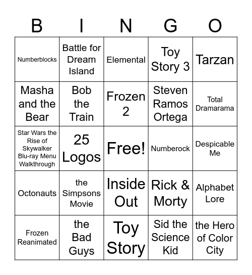 1 Second of 35 from Random Moments Bingo Card