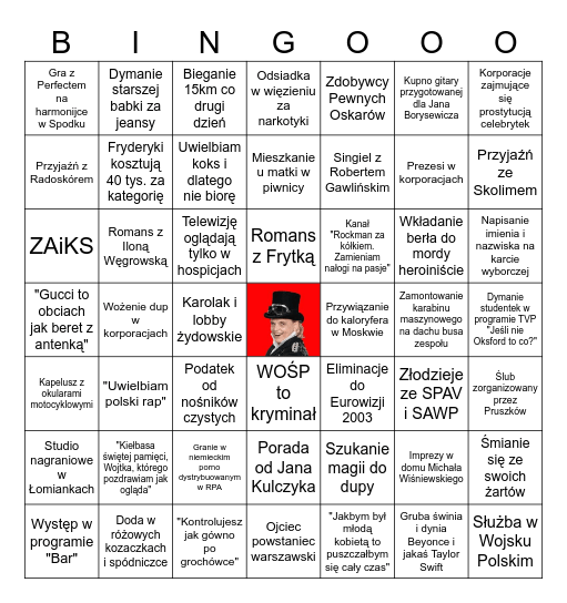 Wojciech Jan Pytkowski Bingo Card