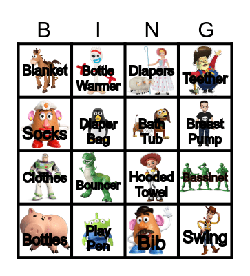 Its A Boy Story Bingo Card