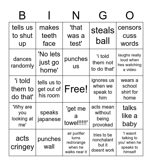 kuya bingo Card