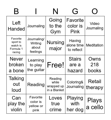 Bingo with Just Breathe Bingo Card
