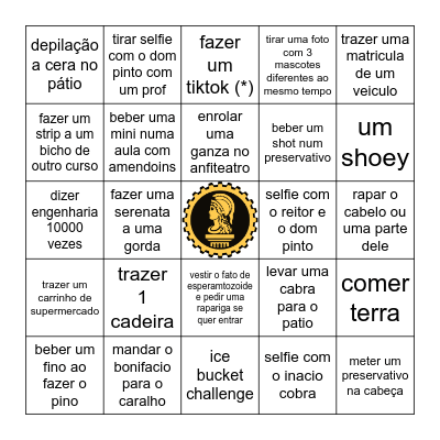 Bullyingo Bingo Card