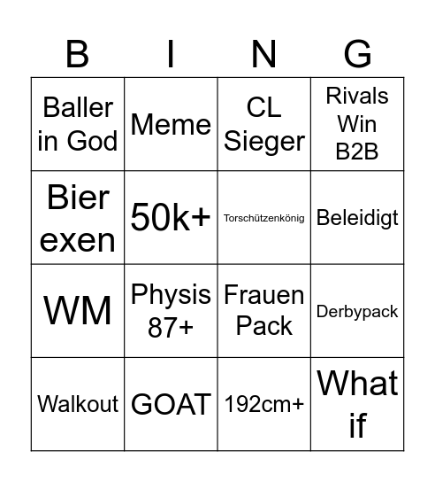 nicitaryan bingo Card