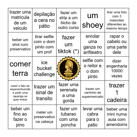 Bullyingo Bingo Card